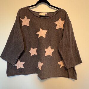 Paper Lace Star Appliqué Boho Tunic – OS - HS0206